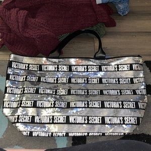 Sequin Victoria Secret tote bag